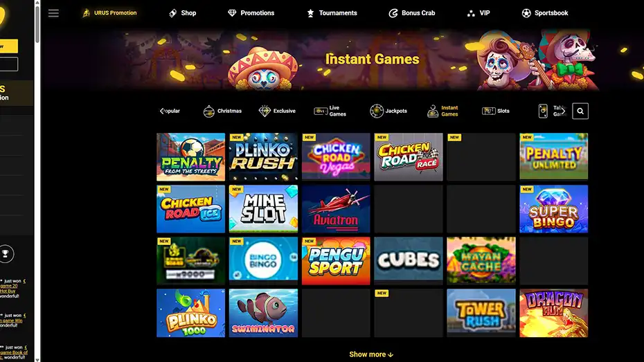 ZetCasino casino online game lobby with slots and live tables